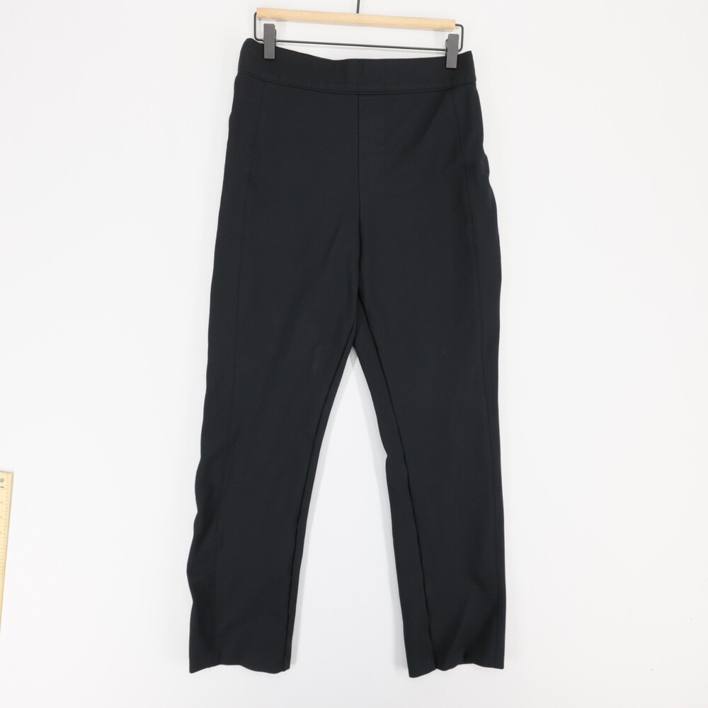 Spanx Perfect Fit Ponte Pants Womens L Tall Black Slim Straight Pull On Ponte